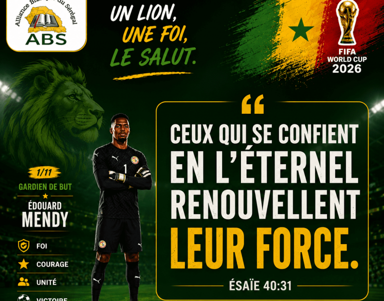 Édouard Mendy – Gardien de but. « Ceux qui se confient en l'Éternel renouvellent leur force » (Ésaïe 40:31).